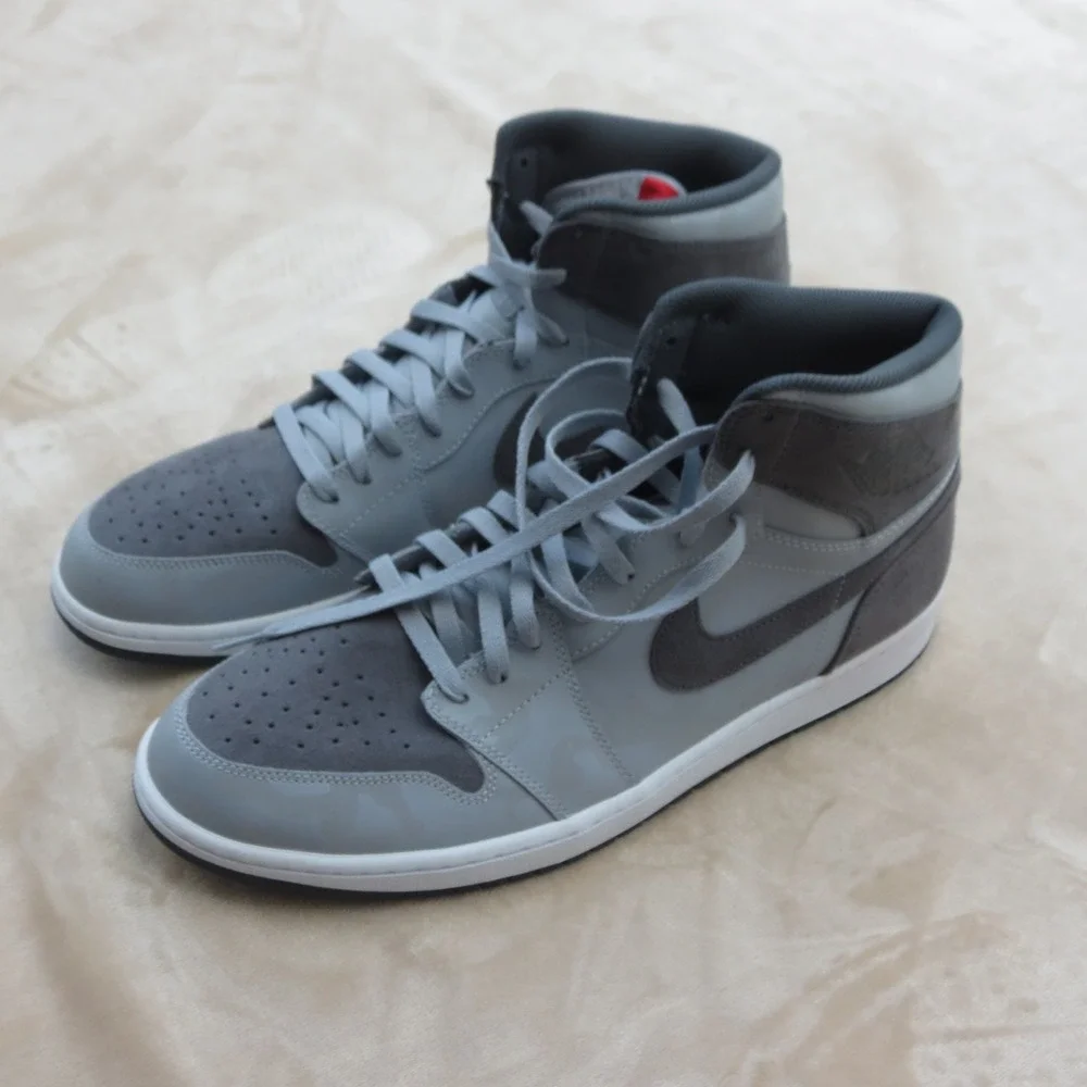 Jordan Air Jordan 1 Shoes Mens 14 Grey Camo Retro High Phat AA3993-027